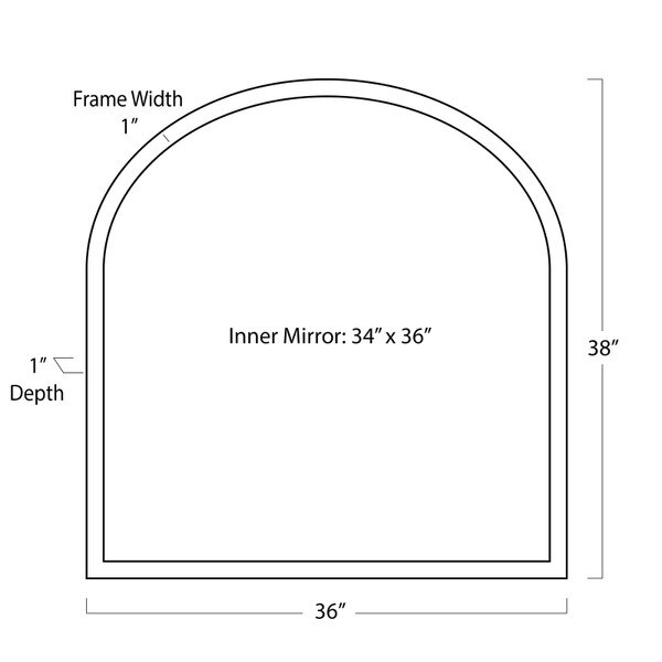 Knox Leather Mantle Mirror